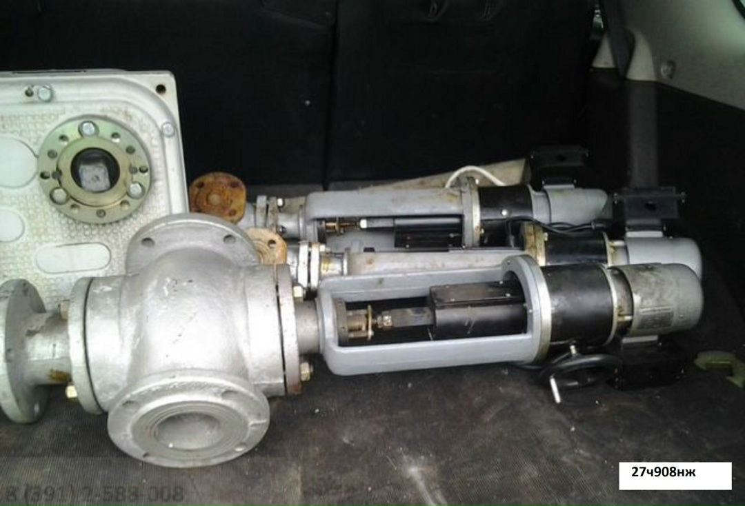 27ч908нж Ду80 Ру16 Клапан смесительный трехходовой с приводом ЕСПА